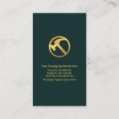 Carte De Visite Bâtiment professionnel élégant Construction de toi (Dos)