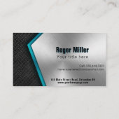 Carte De Visite Bâtiment professionnel Métal (Dos)