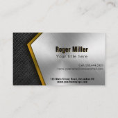 Carte De Visite Bâtiment professionnel Métal (Dos)