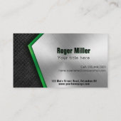 Carte De Visite Bâtiment professionnel Métal (Dos)