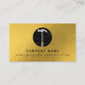 Carte De Visite Bâtiment résidentiel Black Gold Hammer (Devant)