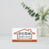 Carte De Visite Bâtiment simple de construction de cadre (Debout devant)