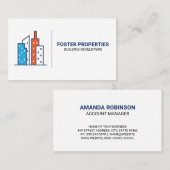 Carte De Visite Bâtiments Colorés | Immobilier (Devant / Derrière)