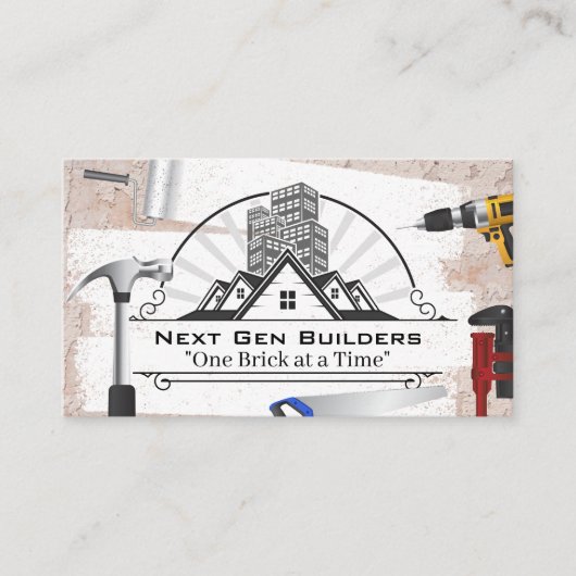 Carte De Visite Bâtiments commerciaux | Entrepreneurs généraux (Devant)