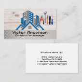 Carte De Visite Bâtiments Construits | Outils main de l'entreprene (Devant / Derrière)