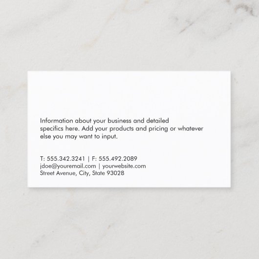 Carte De Visite Bâtiments de construction (Dos)