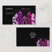 Carte De Visite Bâtiments du Château Silhouette (Devant / Derrière)