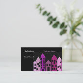 Carte De Visite Bâtiments du Château Silhouette (Debout devant)