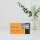 Carte De Visite Bâtiments Entrepreneur Bâtiment Grue de constructi (Debout devant)