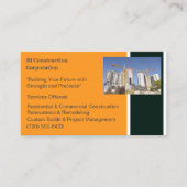 Carte De Visite Bâtiments Entrepreneur Bâtiment Grue de constructi (Devant)