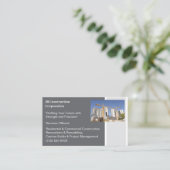 Carte De Visite Bâtiments Entrepreneur Bâtiment Grue de constructi (Debout devant)