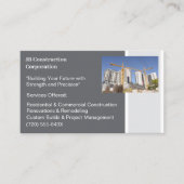 Carte De Visite Bâtiments Entrepreneur Bâtiment Grue de constructi (Devant)