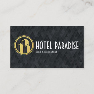 Carte De Visite Bâtiments Hôtel Logo   Chambre Petit-déjeuner