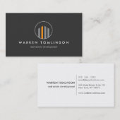 Carte De Visite Bâtiments modernes Logo 3 pour Immobilier, Réalisa (Devant / Derrière)