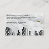 Carte De Visite Bâtiments urbains | Marbre blanc Gold (Dos)