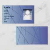 Carte De Visite Bâtons bleus - affaires (Devant / Derrière)