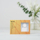 Carte De Visite Bâtons oranges - potelés (Debout devant)