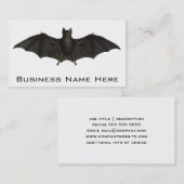 Carte De Visite Batte avec les ailes ouvertes (Devant / Derrière)