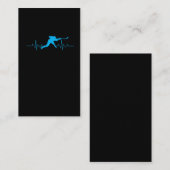 Carte De Visite Battement de coeur de hockey sur glace (Devant / Derrière)