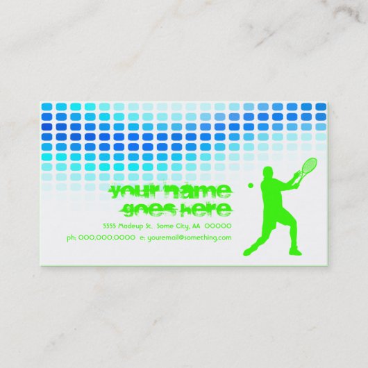 Carte De Visite battements de tennis (Devant)