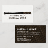 Carte De Visite Batterie de baseball boueuse, Joueur de baseball,  (Devant / Derrière)