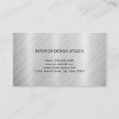 Carte De Visite Batteur - Aspect métallique argenté (Dos)