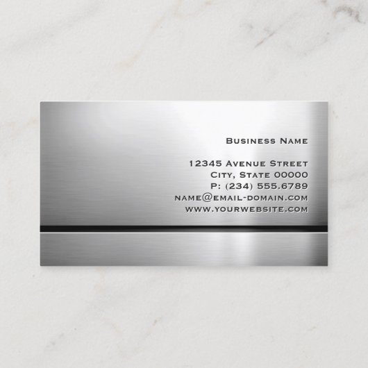 Carte De Visite Batteur - Code QR en acier inoxydable (Dos)