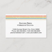 Carte De Visite Batteur de musique (Dos)