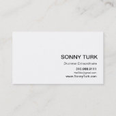 Carte De Visite Batteur moderne de silhouette d'icône - pourpre (Dos)