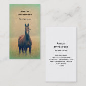 Carte De Visite Bay Horse Standing (Devant / Derrière)