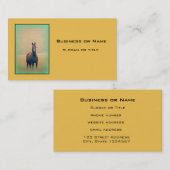 Carte De Visite Bay Horse Standing (Devant / Derrière)