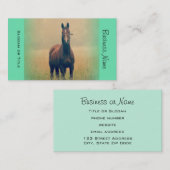 Carte De Visite Bay Horse Standing (Devant / Derrière)