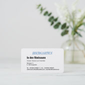 Carte De Visite Bayerische Visitenkarte (Debout devant)