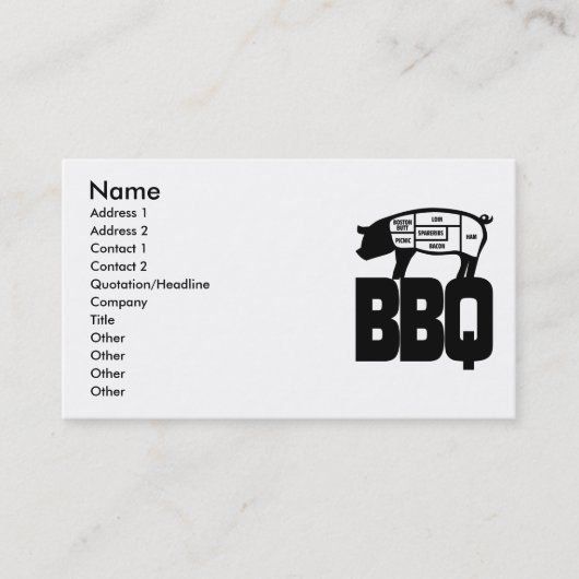 CARTE DE VISITE BBQ (Devant)