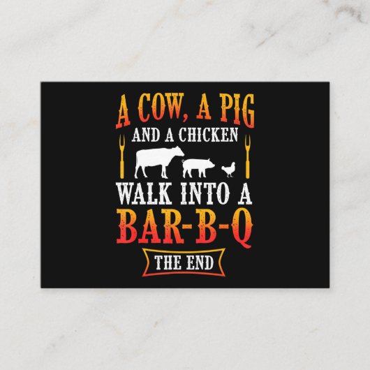 Carte De Visite BBQ| Barbecue Barbecue Bbq Joke Gift Grill Chef (Devant)