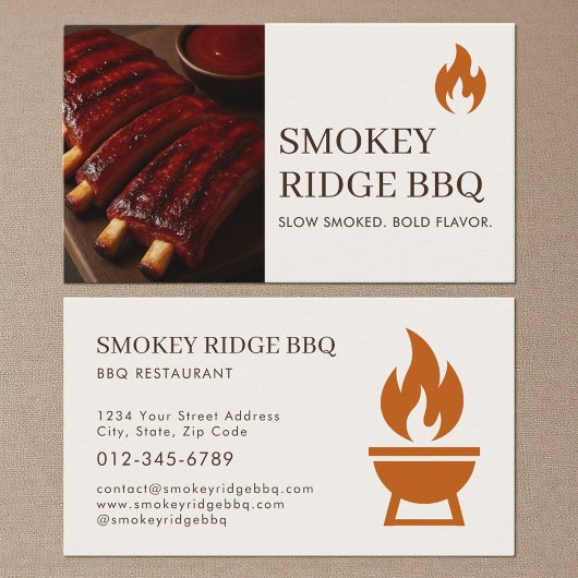 Carte De Visite BBQ Barbecue Restaurant Catering Service Photo