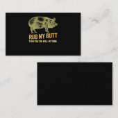 Carte De Visite BBQ | BBQ Grill Pig Funny Pork Id Fumée qui rôti (Devant / Derrière)