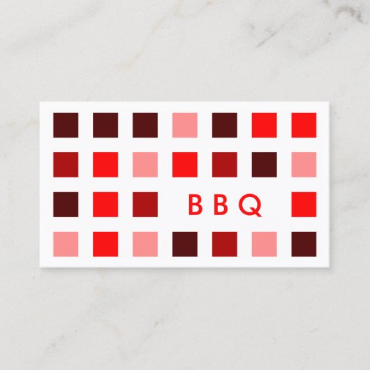 Carte De Visite BBQ (carrés moyens) (Devant)