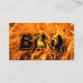 Carte De Visite BBQ Catering Hot Burning Fire (Devant)