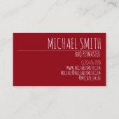 Carte De Visite BBQ Hot Chicken Nashville TN Barbecue Restaurant (Dos)