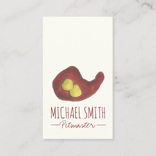 Carte De Visite BBQ Hot Chicken Nashville TN Barbecue Restaurant (Devant)