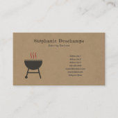 Carte de visite BBQ Kraft & Rustique (Devant)