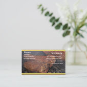 Carte De Visite BBQ steaks sur le grill avec fumée (Debout devant)