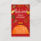 Carte De Visite BBQ traiteur hog rôti mariages événements collecte (Devant)