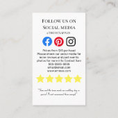 Carte De Visite BBQ traiteur porcins rôtis événements mariages col (Dos)