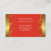 Carte De Visite BC pour Yoga Instructeur ou studio de beauté (Dos)