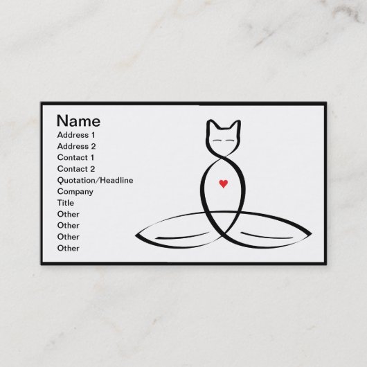 Carte De Visite Be The Change - Texte de style régulier. (Devant)