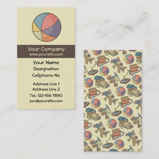 Carte De Visite Beach Ball (Devant / Derrière)