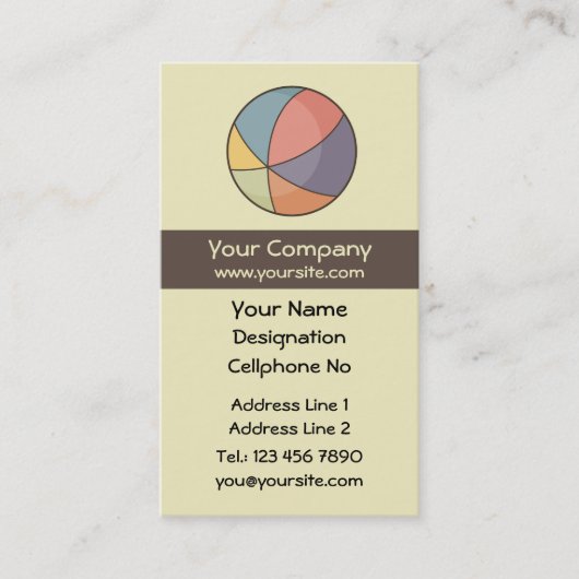 Carte De Visite Beach Ball (Devant)