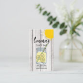 Carte De Visite beach club jus bar café lemonade citron soleil (Debout devant)